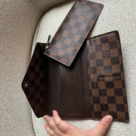 Louis Vuitton Sarah wallet Damier ebene with pouch! second hand - Picture 9 of 14